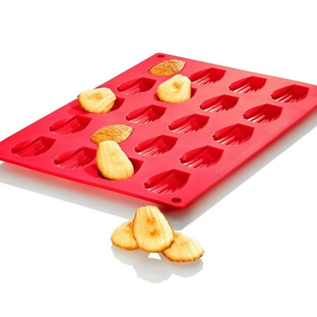 

Dido 20 Cavities Silicone Madeleine Mold Non-stick Cake Mold Baking Tool for DIY Homemade Cake Candy