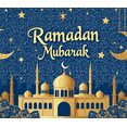 thumbnail image 4 of Ramadan Themed Decorative Background with Golden Mosques Crescent Moons Stars and Lanterns Banner Party Supplies for Ramadan Celebrations Family Gatherings Community Events Islamic Festivities, 4 of 8