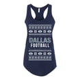 thumbnail image 2 of Wild Bobby City of Dallas DAL American Football Fantasy Fan Sports Women Racerback Tank Top, Navy, Small, 2 of 6