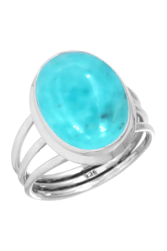 Natural Smithsonite Women Jewelry 925 Sterling Silver Ring