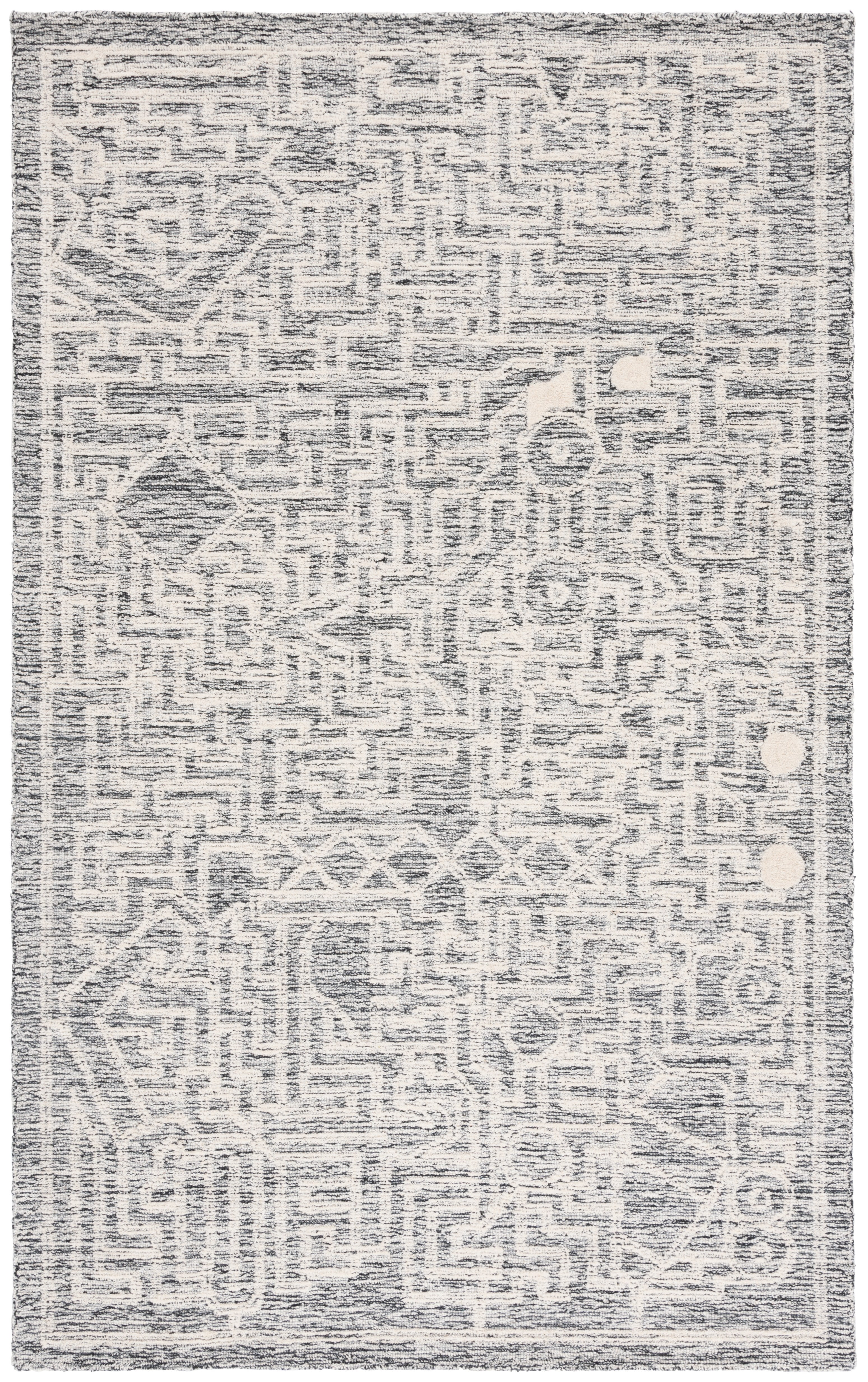 SAFAVIEH Abstract Femie Sunburst Area Rug, Charcoal/Ivory, 4' x 6'