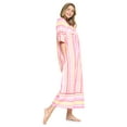 thumbnail image 2 of Casual Nights Women's Zip Front Woven House Dress 3/4 Sleeves Housecoat Long Duster Lounger, 2 of 5