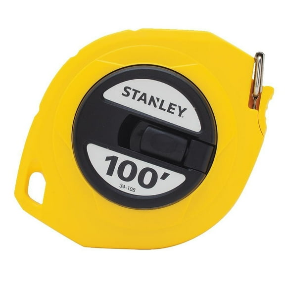 Stanley 34-106 Long Tape Measure, 3/8" Graduations, 100 ft., Yellow