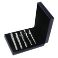 thumbnail image 4 of pitrice 5 Pcs Pince à Cravate Argentée Brossée Formelle pour Hommes avec Boîte Noire, 4 of 9