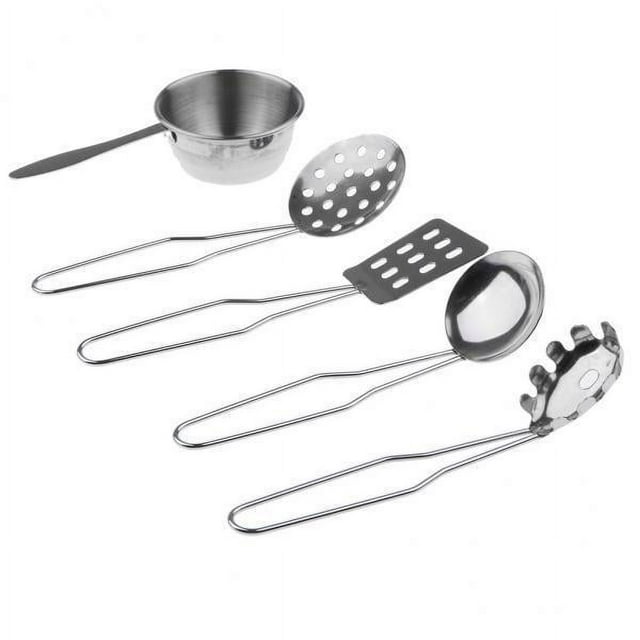 5xKids Cocina De Acero Inoxidable Utensilios De Cocina Juguete Juego De Imaginación - E