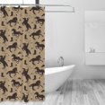 thumbnail image 2 of Shower Curtain, Modern Minimalist Cowboy Horse Waterproof Fabric Plastic Shower Curtain, Drying Fast Bathroom Curtain with 9 Buttonholes, Ruffle Shower Curtain 60x72in, 2 of 8