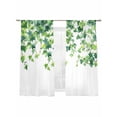 thumbnail image 2 of Country Leaves Sheer Curtains 72 Inches Long 2 Panels Set, Window Sheer Curtains for Living Room/Bedroom, Watercolor Green Leaf Branches Vine Botanical Light Filtering Rod Pocket Curtain 52''x72''x2, 2 of 8