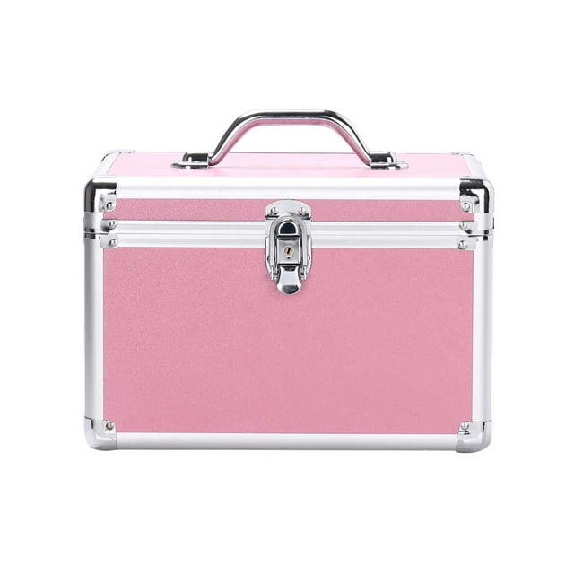 ziyahi Étui de Rangement Boîte à Maquillage Multifonctionnelle Conteneur à Bijoux Multicolore Étuis à Code Artisanat Valise pour Femmes Rose/l