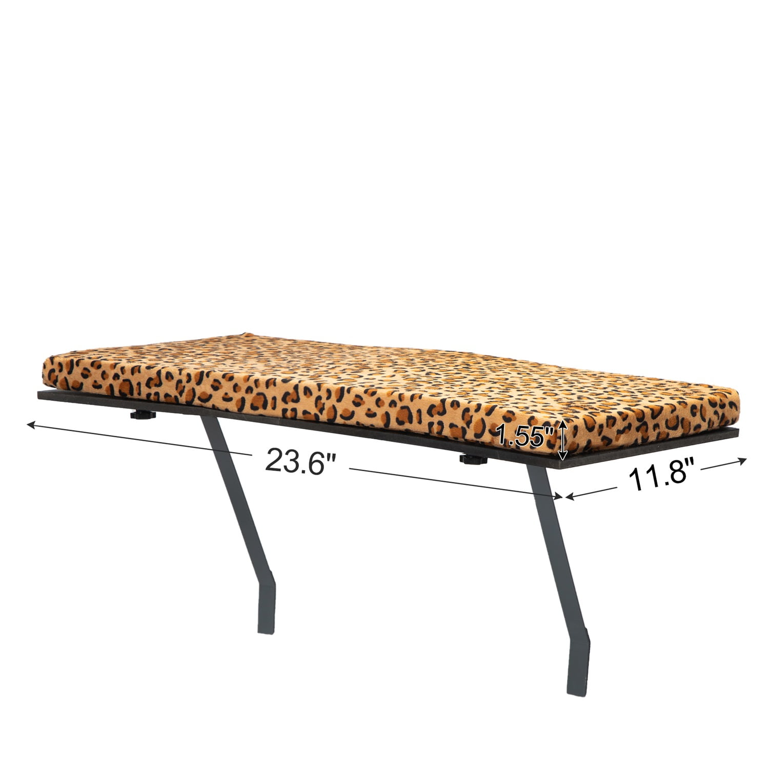 Pefilos 14" Cat Window Seat Wall Mount Perch House for Large Indoor Cats, Cat Hammock for Window Heavy Duty Cat Bed Shelves Furniture for Wall, Kitty Sill Window Perch Cat Accessories, Leopard
