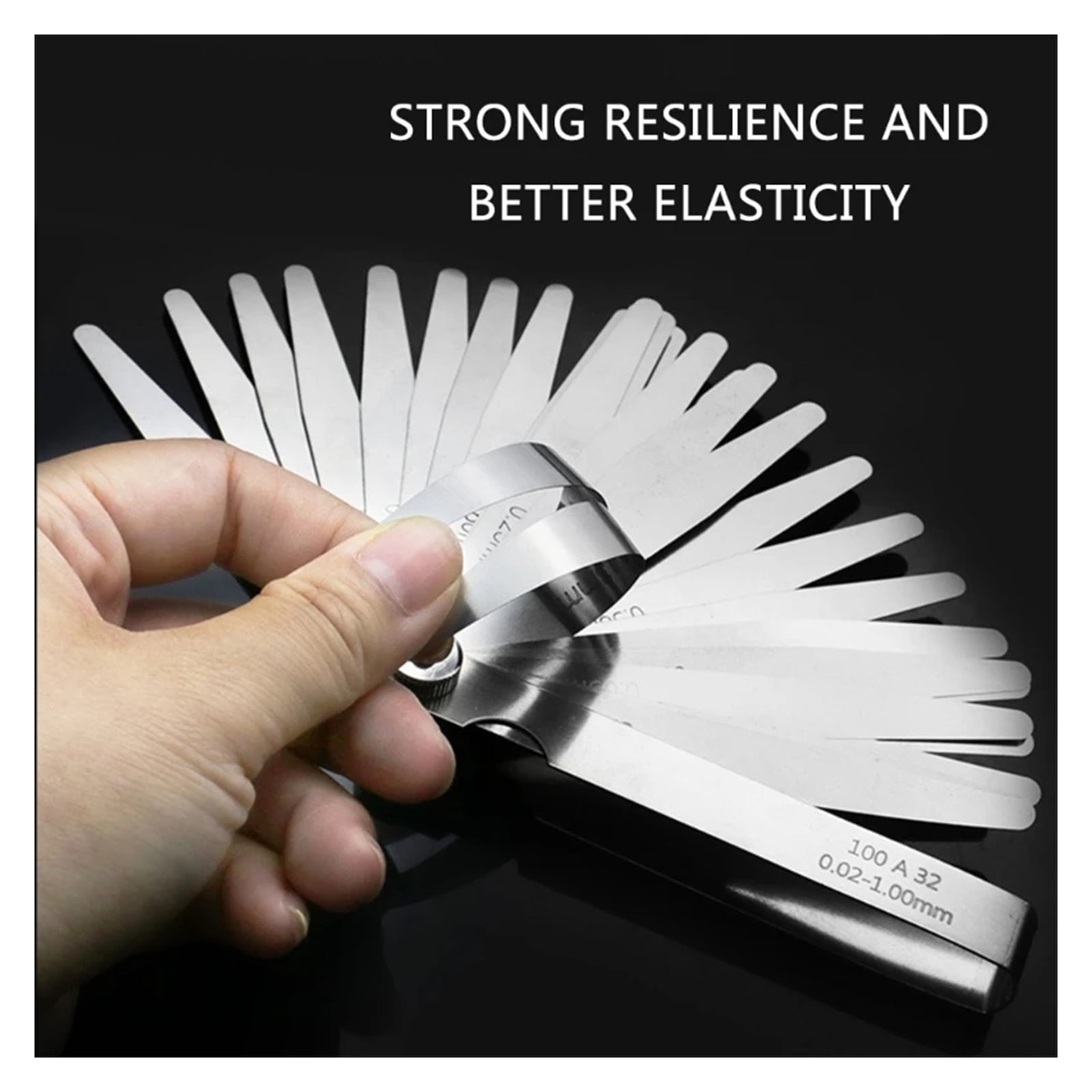 P82D Stainless Steel Feelers Gauges Standard Offset Valves Thickness Gauges Tool for Measuring Gaps Width Thickness Woodworking ,Corrosion-Resistant