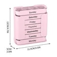 thumbnail image 3 of 7-Day Medication Organizer - for Effortless Health Management, Stackable Weekly Pill Organizer with 7Compartments, Travel-Friendly(Pink), 3 of 7
