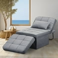 thumbnail image 2 of Ainfox Convertible Sofa Bed Sleeper Folding Ottoman Sofa Bed Couch Light Grey Type1, 2 of 5