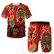 thumbnail image 3 of Camisetas africanas de verano con estampado 3D para hombre y mujer, traje Dashiki africano, chándal, pantalones cortos, traje deportivo de ocio, ropa deportiva para hombre, 3 of 5
