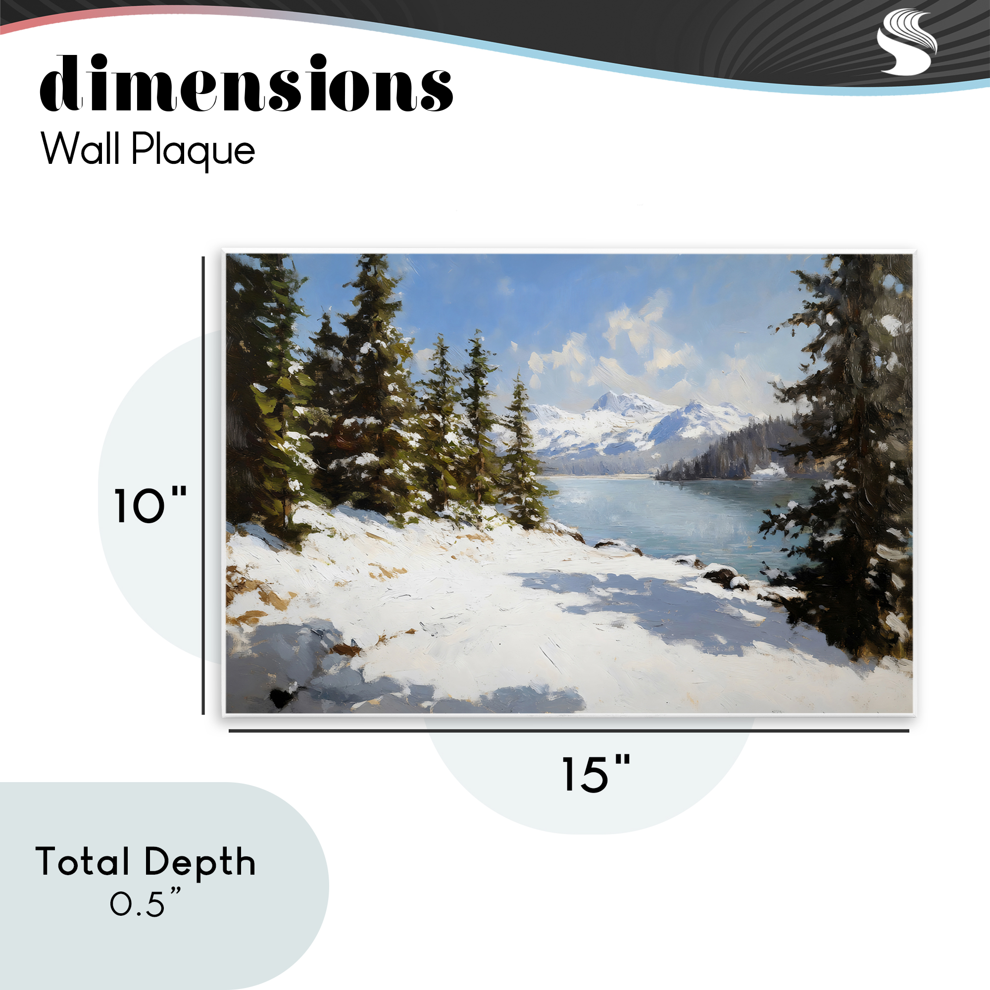 Way Up North Landscape Wall Plaque Art, design by Petal Prints Design