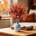 thumbnail image 6 of 12.6in 1PC Artificial Fall Eucalyptus Shrubs, UV Resistant Brown Fall Mums Fake Plants, Weatherproof Greenery for Porch Farmhouse Indoor Outdoor Thanksgiving Decor, 6 of 7