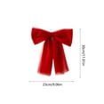 thumbnail image 3 of Christmas Velvet Bow Tree Decoration Large Holiday Ribbon Ornament - Wedding Gift Wrapping Party Backdrop Decorations(Wine), 3 of 6