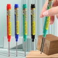 thumbnail image 5 of Long Nib Deep Hole Marker Pen, 1.77-Inch Extra Length Tip for Precise Marking, Refillable Waterproof Construction Marker, Carpenter Pen for Woodworking Plumbing, , A Black Long-Tipped Marker, 5 of 9