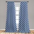 thumbnail image 5 of Ambesonne Oriental Curtains, Talavera Pattern, Pair of 28"x84", Night Blue and White, 5 of 5