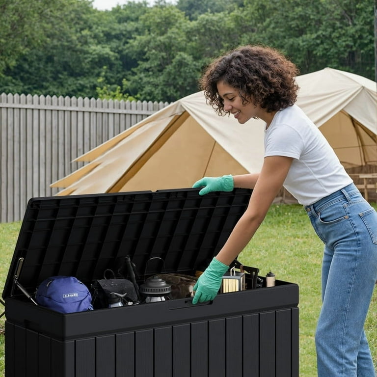ハメット('82米) Blu-ray Homall 82 Gallon Outdoor Storage in Resin Deck Box 45.66in Width