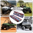 thumbnail image 5 of ZIATUBLES UTV Seat Covers 2 Pack, Waterproof Polyester Bench Seat Protectors Compatible with Kawasaki Mule 3000 4000, Fade Wear Resistant UTV Decor Accessory Part, Red White Blue Abstract Splatter, 5 of 8