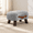 Grey, variant on Pink Upholstered Wooden Foot Stool with Handle, Modern Padded Seat for Living Room