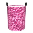 thumbnail image 2 of Uemuo Leopard Pattern Circular Laundry Hamper Basket with handles,Collapsible laundry basket,Large capacity laundry hamper,Laundry Organizer-, 2 of 8