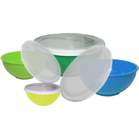 Gourmet Home Products 4-Piece Melamine Mixing Bowl Set with 4 Lids