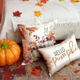thumbnail image 4 of Fall Pillow Covers 16x16 inch Set of 2 Orange White Pumpkin Fallen Leaves Decorative Outdoor Throw Pillow Covers Autumn Thanksgiving Farmhouse Decoration for Home Couch 27, 4 of 6