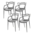 thumbnail image 1 of Set De 4 Sillas Comedor Nealtican Exterior Interior Pvc Gris, 1 of 6
