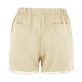 thumbnail image 5 of vigerkar Womens Casual Shorts Comfy Elastic Waist Drawstring Pocket Shorts Pants Khaki, XXL, 5 of 9