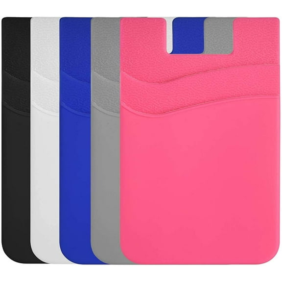 Phone Card Holder,Cell Phone Silicone Wallet Stick-on ID Business Credit Card Pocket for Smartphones