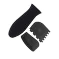 thumbnail image 1 of Billuyoard Protector de mango de 3 piezas, raspador de plástico antideformación con aislamiento térmico, vajilla de cocina resistente al Herramientas y accesorios para hornear Negro, 1 of 6