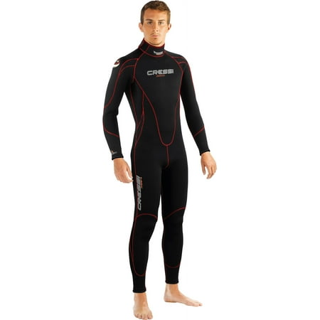 UPC: 0843607506366 | Cressi Men s Maya 2.5mm Back zip Neoprene Full Wetsuit (Black/Red  XX-Large)