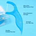 thumbnail image 3 of Cleanstar 150 Count Dental Floss Picks, Shred-Resistant Ultra Fine High Polymer Flossers with 6 Travel Cases for Daily Oral Care, 3 of 7
