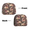 thumbnail image 3 of 2 PCS Car Headrest Cover, cute Pug pink glasses funny Soft Car Seat Head Rest Cover Protector Interior Car Accessories Seat Covers for Cars Truck Auto Only Covers, 3 of 8
