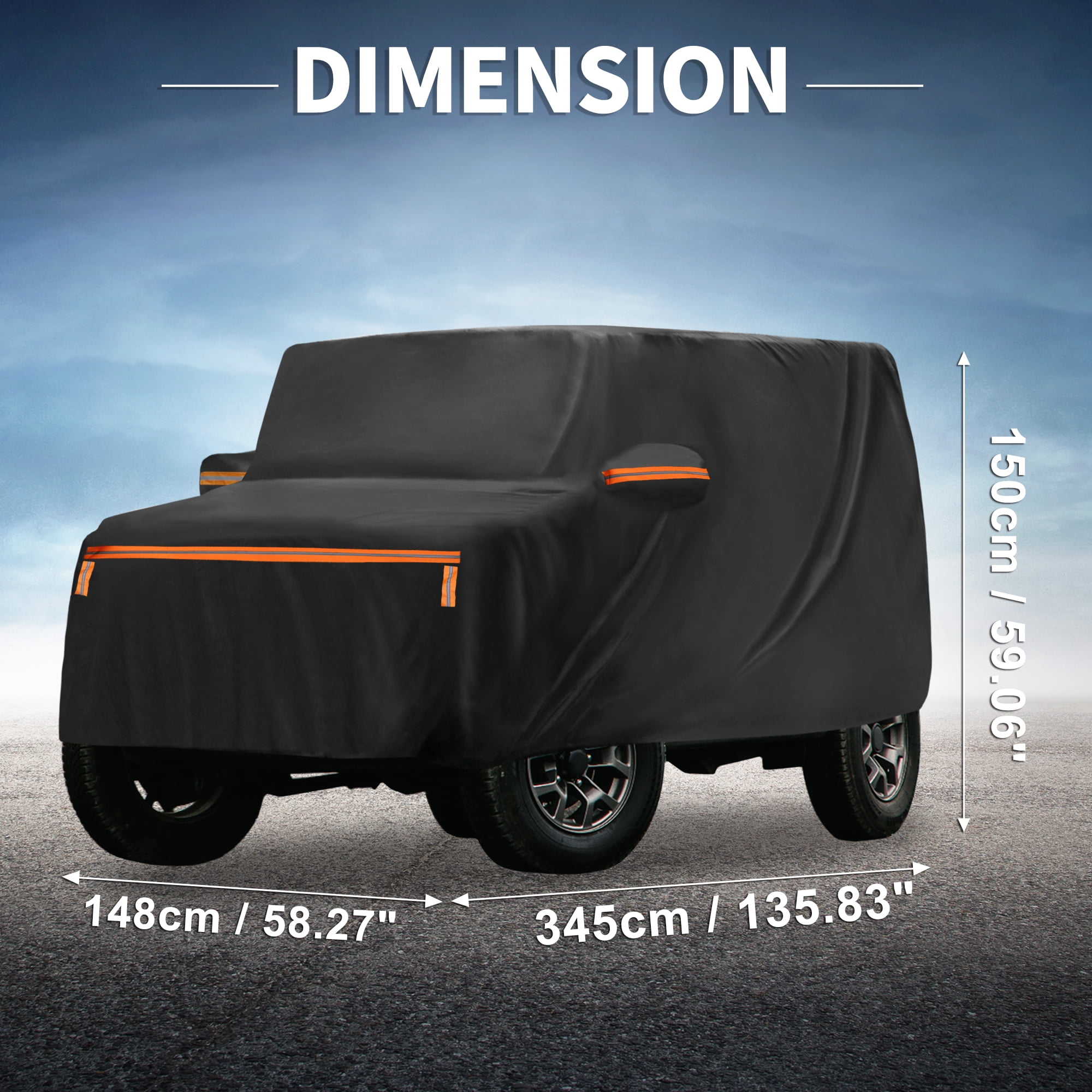 Unique Bargains Car Cover for Daihatsu Taft Aluminum Film Cotton with Right Zipper