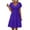 Purple, variant on Mikilon Summer Dresses for Women V-Neck Short Sleeve Flowy T-shirt Dress Casual Loose Sundress with Pockets