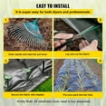 thumbnail image 5 of VEVOR Weed Barrier Landscape Fabric, 5 x 250 ft, 5 Oz Premium Woven Ground Cover Heavy Duty PP Material & Easy Setup, Single-Layer for Outdoor Garden, Lawn, Driveway, Black, 5 of 9