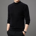 thumbnail image 2 of LOVZFMLL Men's Sweaters, Classic Solid Color Acrylic Turtleneck Ribbed Pullover, Fashion Casual Everyday Layering Shirt, Warm Winter Tops Slim, Fall Clothes, 2 of 4