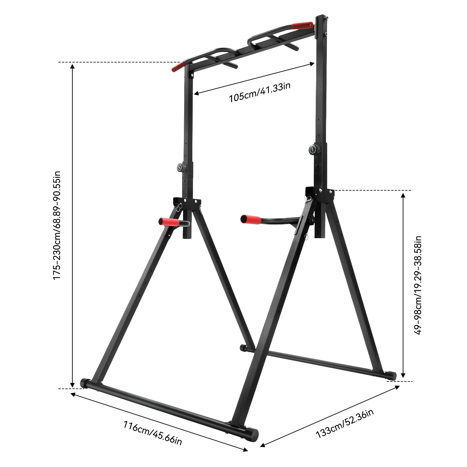 Triangular Pull Up Station, Pull Up Bar for Home Gym Strength Training Equipment, Adjustable Height Home Pull Up Bar (3.81*4.36ft)