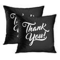 thumbnail image 1 of BOSDECO Graphic Thank You Beautiful Lettering Text for Presentation Slide Label Calligraphic Elegant Followers PillowCase Pillow Cover 16x16 inch Set of 2, 1 of 1