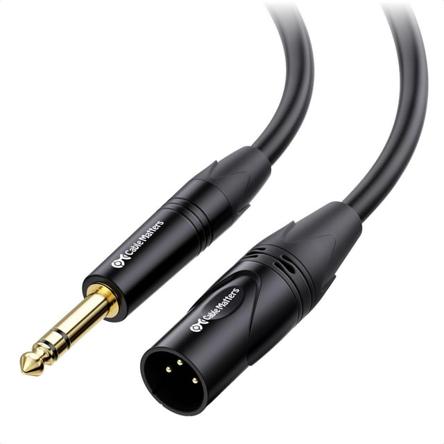 Cable Trs a XLR de Cable Matters, de 6,35 mm a 3 m, macho a macho
