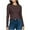 Dark Brown, variant on Classic Crew-Neck Long Sleeve Shirts for Women - Fall Spring Casual Base Layer Going Out Tees Basic Tops, Army Green