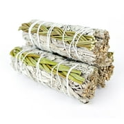 White Sage 4" with Sweetgrass Organic Grown in California