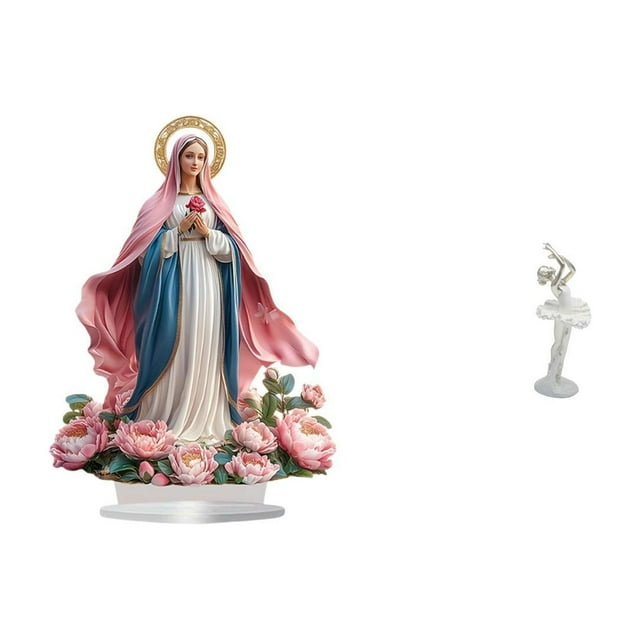 Figura de bailarina con escena de , adorno acrílico 2D de resina, estatua moderna de bailarina, ideal para oficina o sala de estar.