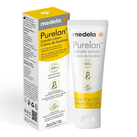 Medela Purelan Lanolin for Breastfeeding, 100% All Natural Single Ingredient, 1.3 Oz.