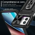 thumbnail image 5 of Allytech Phone Case for Motorola Moto G Stlus 5G 2023, With Slide Camera Lens Cover Protector Kickstand Shockproof Magnetic Ring Holder Cover for Moto G Stylus 5G 2023 - Black, 5 of 10