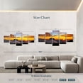 thumbnail image 4 of Elephant Stock Haleakala Sea Of Clouds Wall Art - Horizontal Multi Panel Canvas - 5 Pieceliving Room Wall Decor - Photography Nature Multi Panel - Yellow And Orange Decor - 80" x 36", 4 of 8