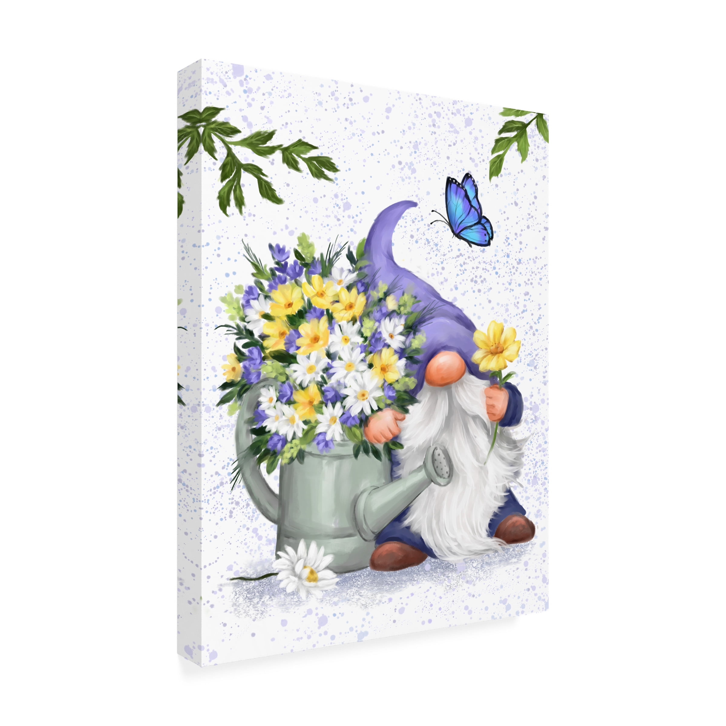Canvas Wall Art - MAKIKO 'Gnome with Water Carrier' Wall Art for Living Room, Bedroom, or Office DÃ©cor by Trademark Fine Art - 14 x 19 Inches