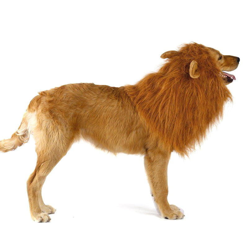 Large Pet Dog Lion Mane Wig Hair Halloween Costume Fancy Dress Chrismas Gift 